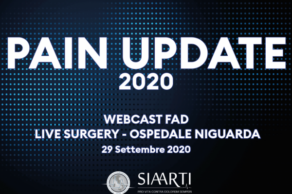 Aperte le registrazioni alla webcast FAD – PAIN UPDATE 2020